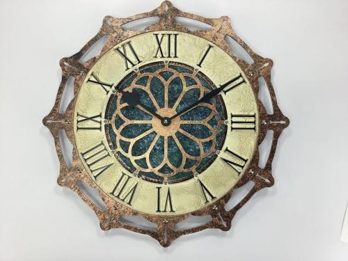 Wall clock handmade metal individually signed and numbered 